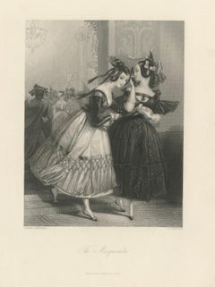The Masquerade – 19th-Century Engraving after Edward Corbould, London & Paris