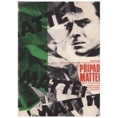 Vintage The Mattei Affair 1973 Czech A3 Film Poster