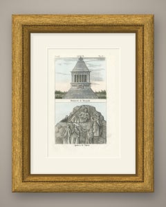 The Mausoleum of Mausolus and the Apotheosis of Homer, Lithograph, 1842