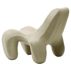 Zorba Light Grey Club chair Club 112 in felt wool, Colour 213 MD, from Kvadrat