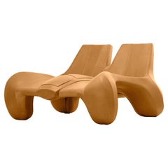 The Max Jungblut DC 114 Chaise Longue Upholstered in Golden Oak Aniline Leather