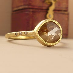 The Maya Ethical Engagement Ring 18ct Fairmined Gold and a Rose-Cut Pear Diamond