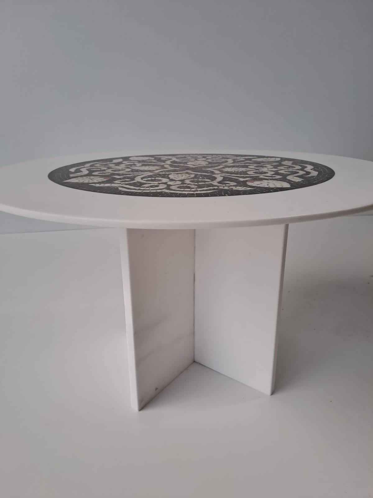 Hand-Crafted The Maze Coffee Table - Thasos Marble For Sale