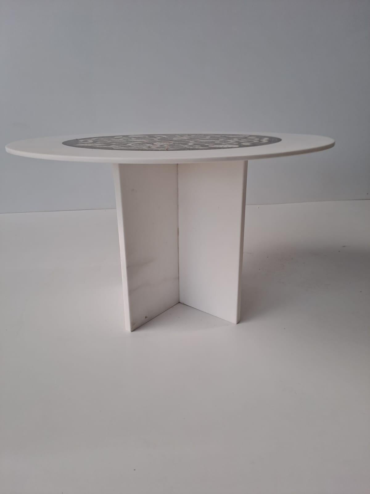 The Maze Coffee Table - Thasos Marble In New Condition For Sale In Maywood, NJ