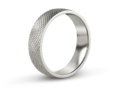 The MCA : Machine Cross Hatched Titanium Comfort Fit Wedding Band