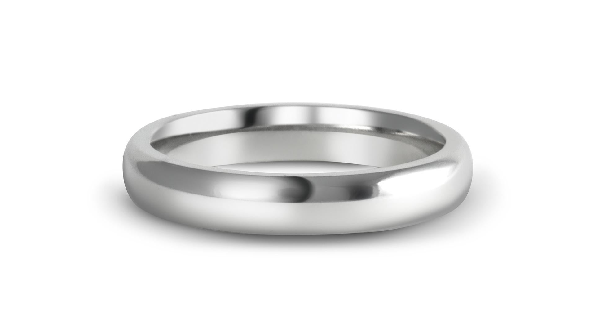 For Sale:  The McQueen : Narrow Width Cobalt Slight Dome Comfort Fit Wedding Band 3
