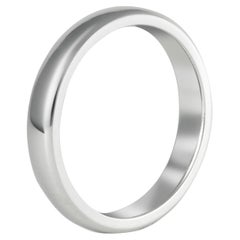 The McQueen : Narrow Width Slight Dome Titanium Comfort Fit Wedding Band