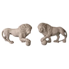 The Medici & Vacca lions Pair Free Standing, 20th century