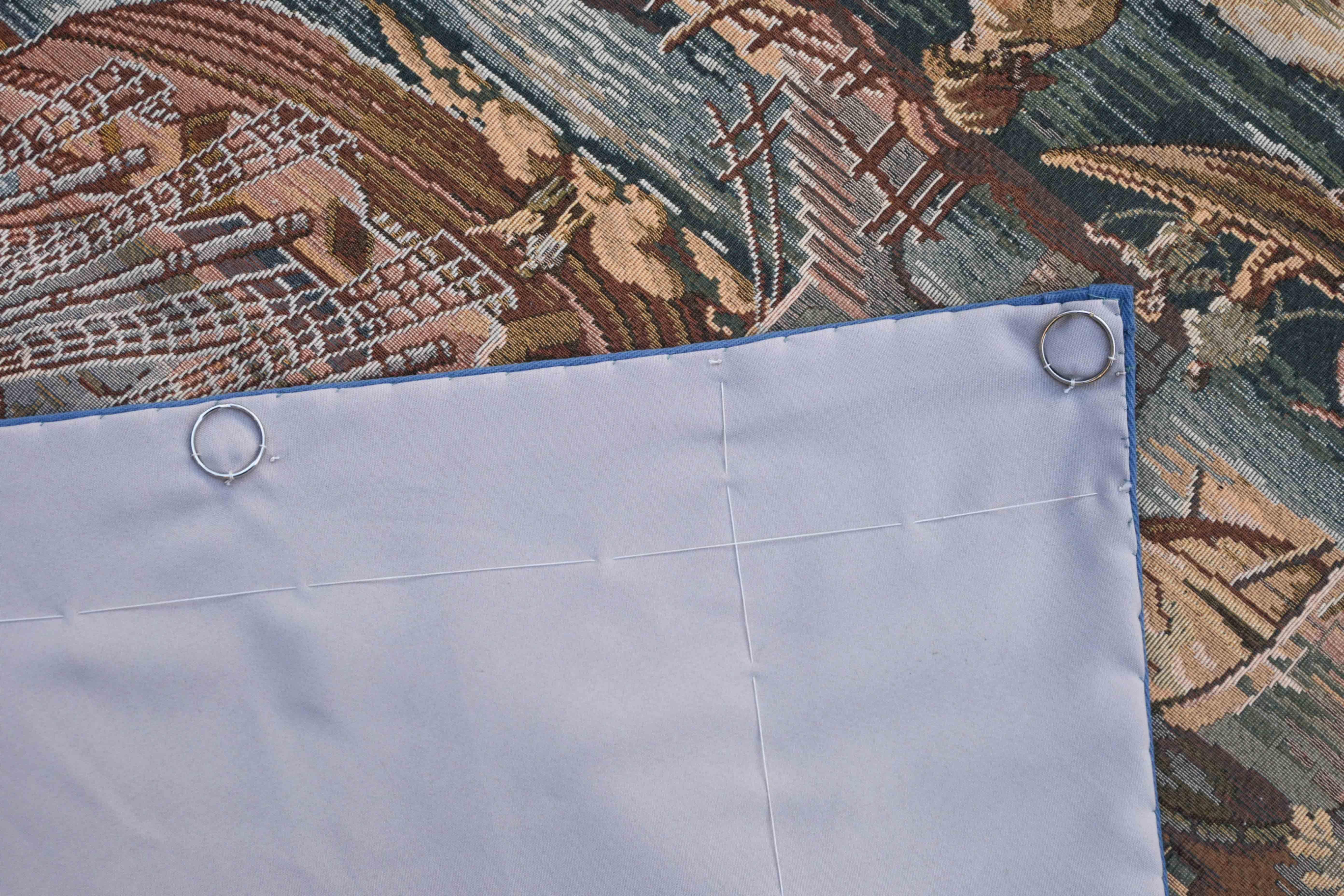 Der Mittelmeerhafen - Französischer Jacquard-Wandteppich, CIRCA 1980 - 195Lx140 -N 1617 im Angebot 7