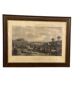 The Meeting at Melbray' Hunting Print from Original Engraving from Duke of Welli