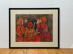 "La reunión" Pintura al óleo moderna de Ron Childers