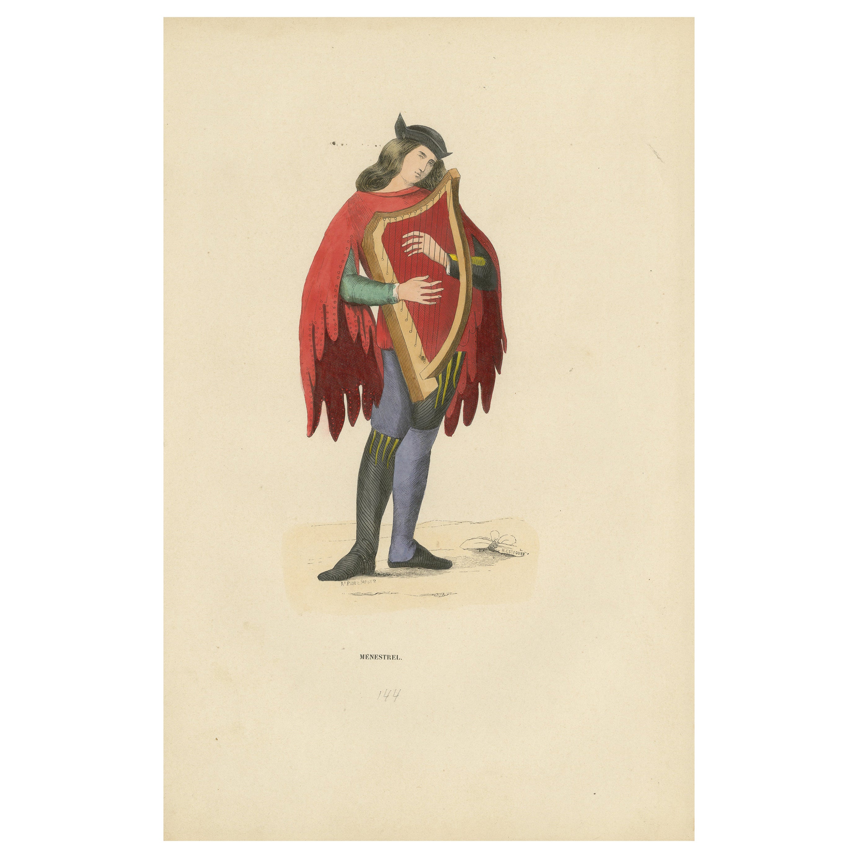The Melancholic Minstrel: A Musical Performer's Attire, veröffentlicht 1847