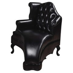 Silla Melting de XAWD en piel italiana negra