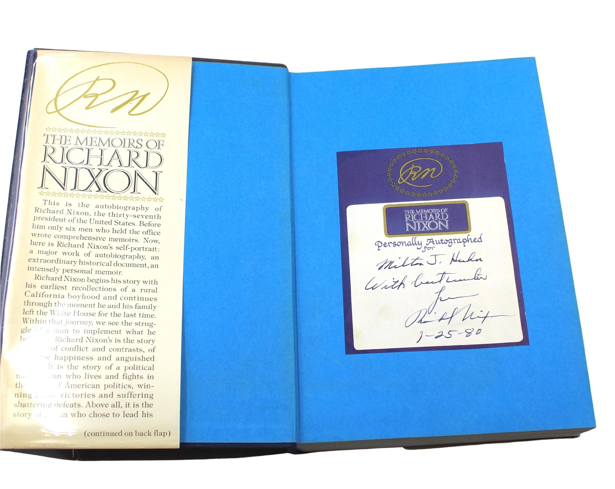 Modern The Memoirs of Richard Nixon by Richard Nixon, Signed, First Edition, 1978 For Sale