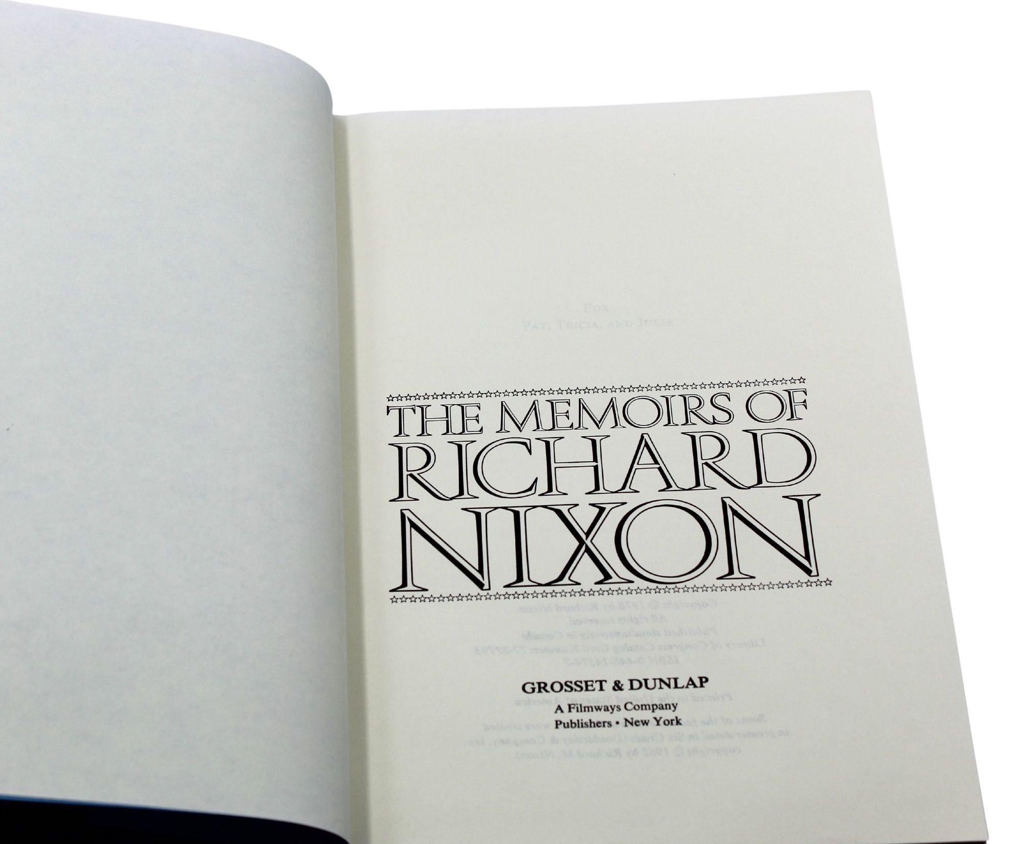 Paper The Memoirs of Richard Nixon by Richard Nixon, Signed, First Edition, 1978 For Sale