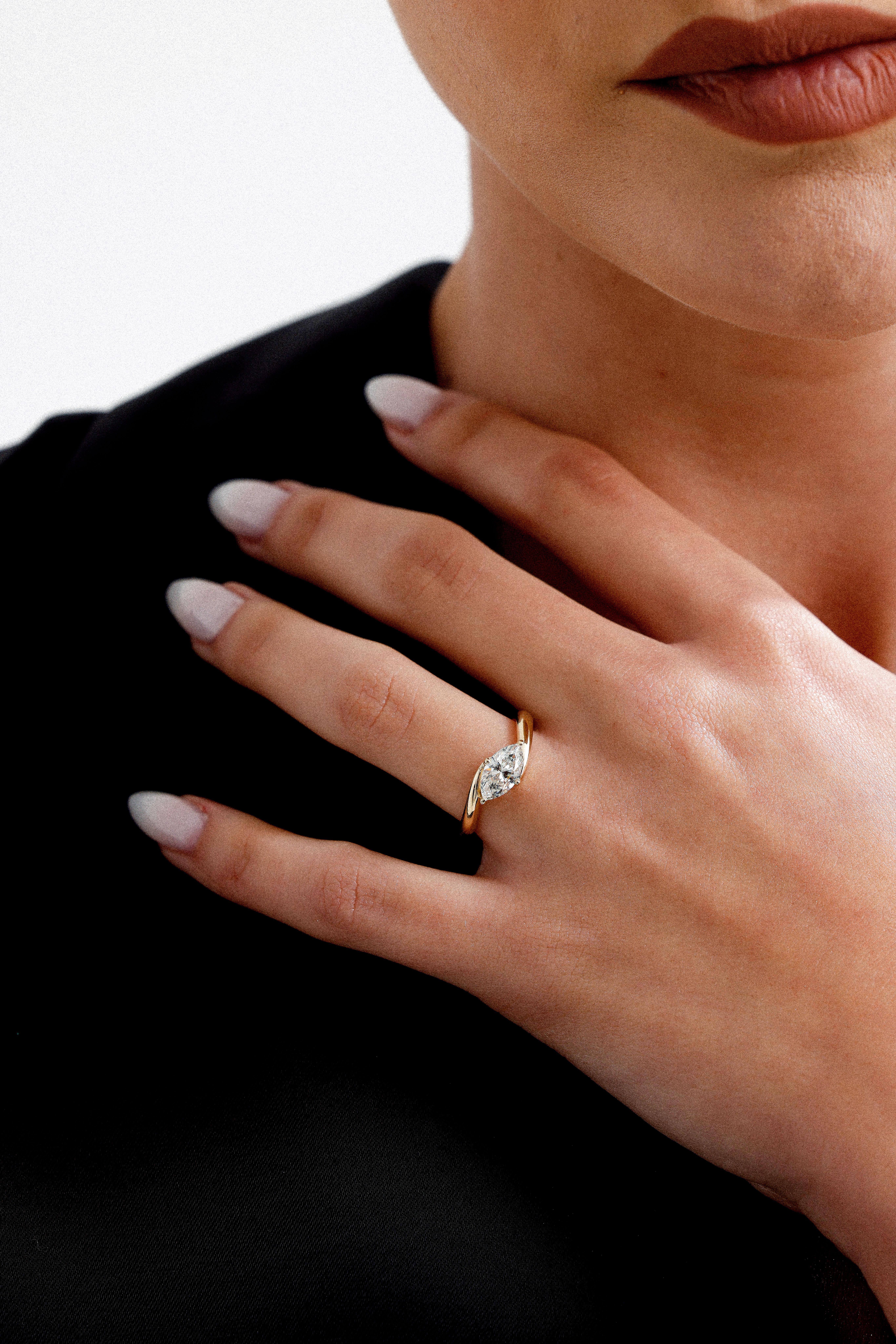 For Sale:  The Meredith Marquise Diamond Engagement Ring 3