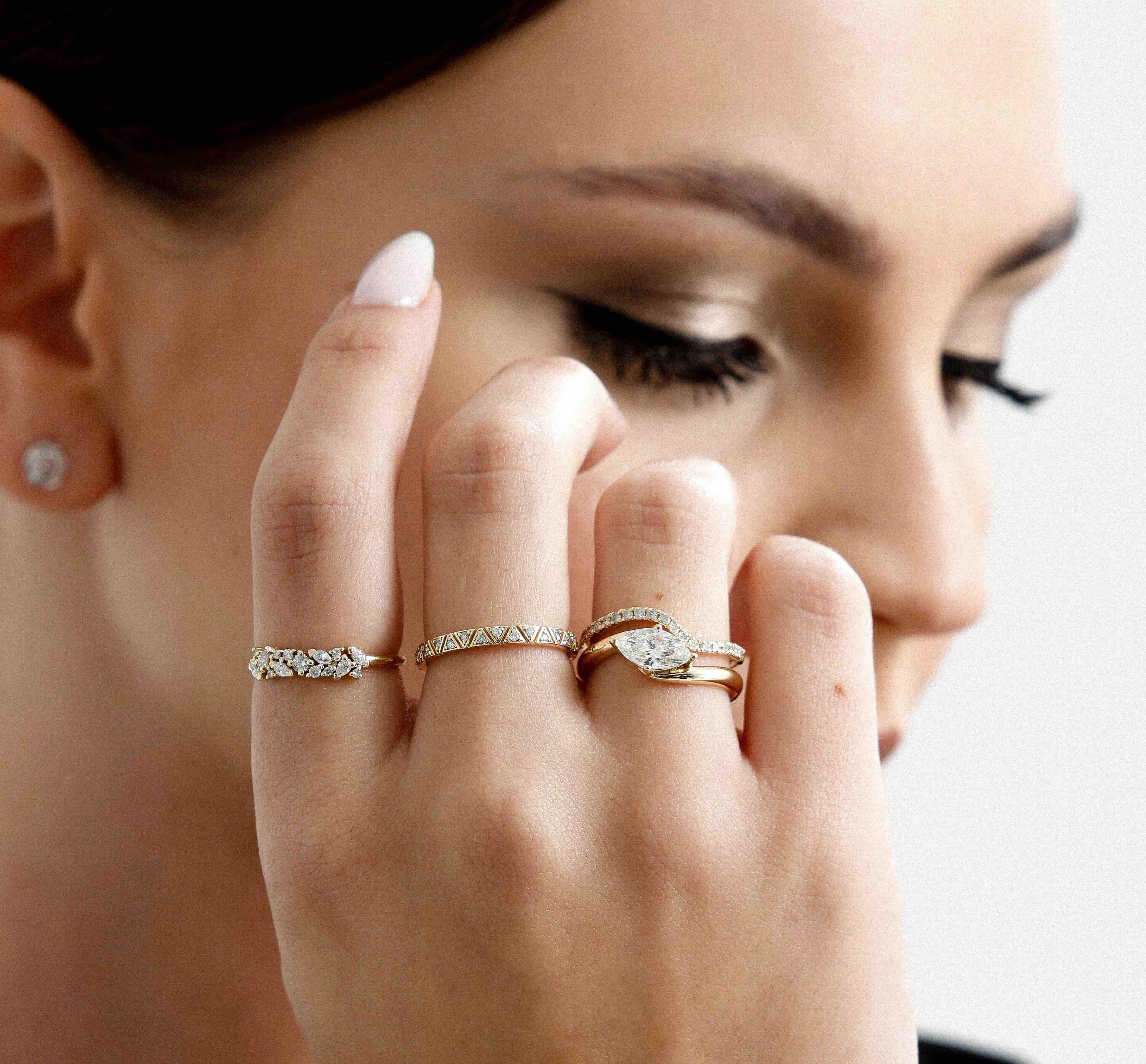 For Sale:  The Meredith Marquise Diamond Engagement Ring 4