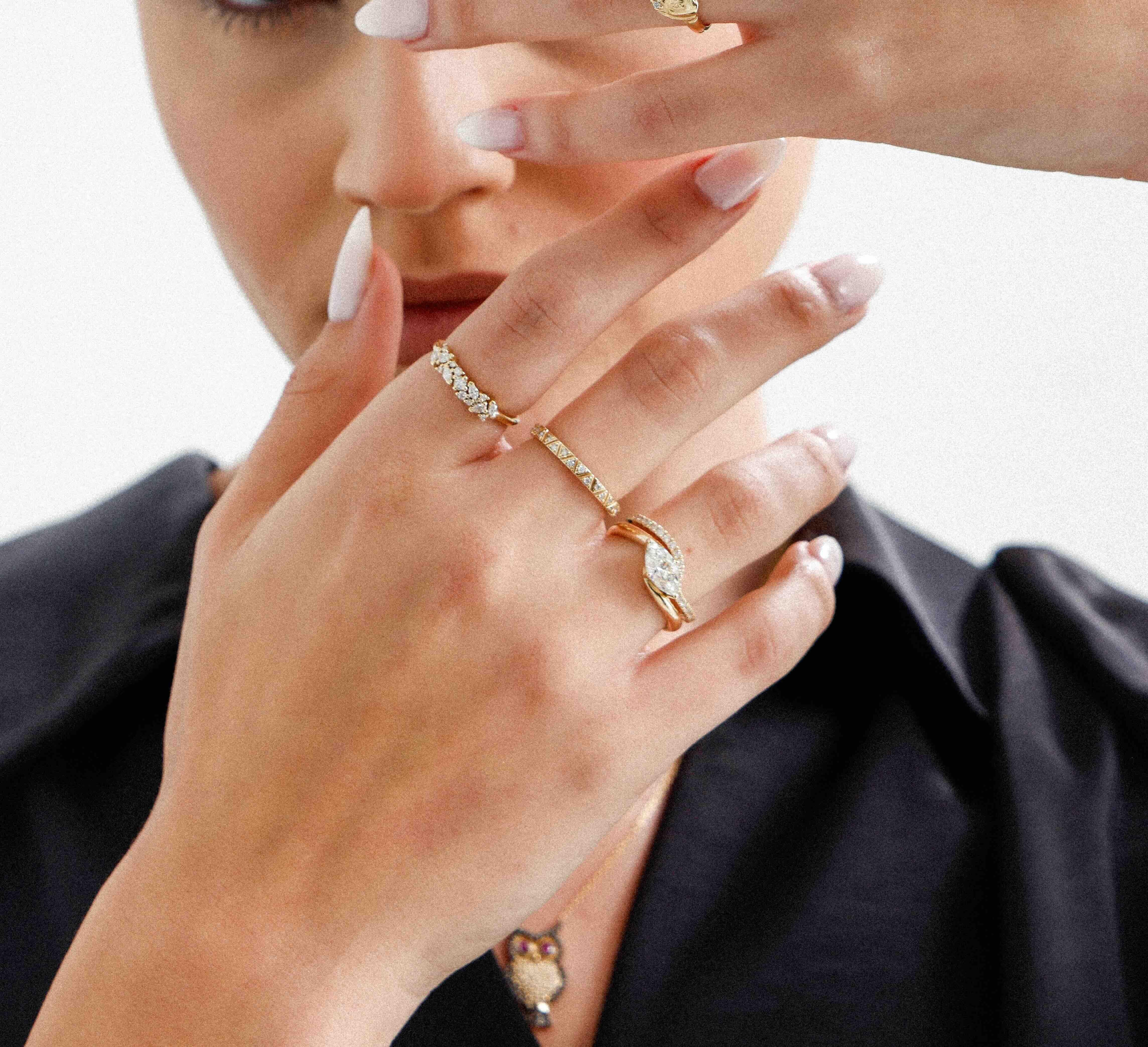 For Sale:  The Meredith Marquise Diamond Engagement Ring 6