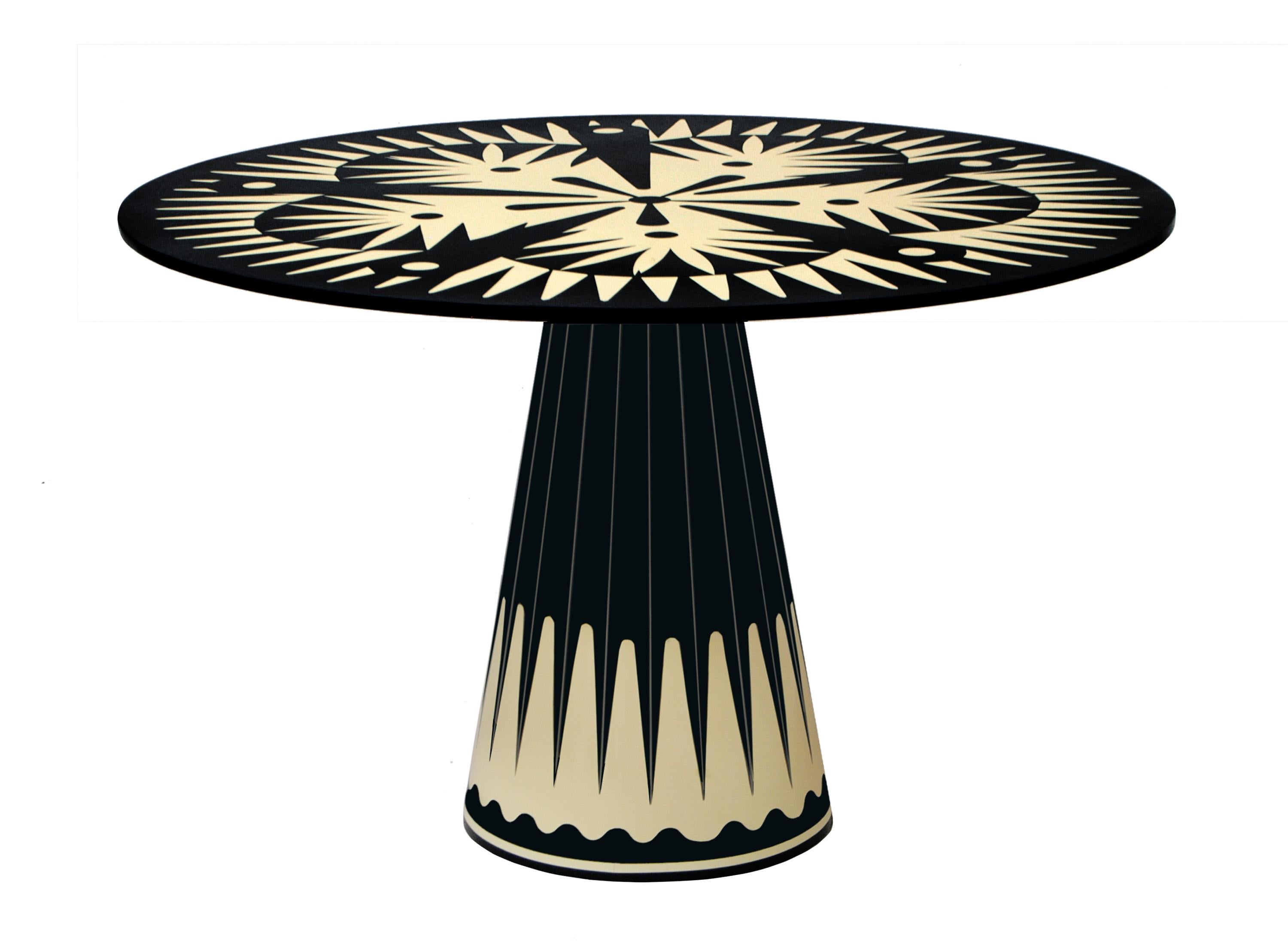 Modern Metropolis Marquetry Dining Table by Matteo Cibic For Sale