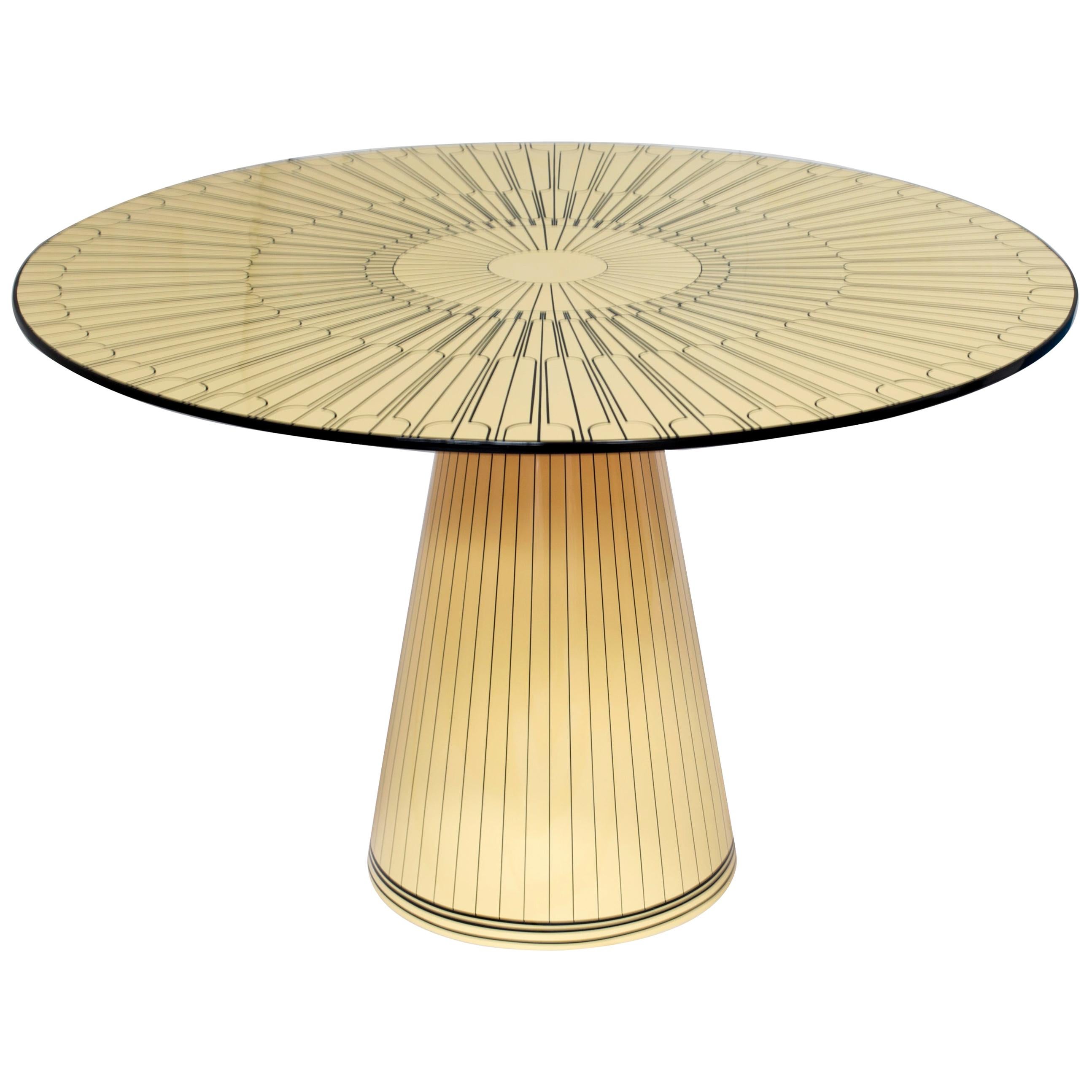 Metropolis Revisited Marquetry Dining Table by Matteo Cibic