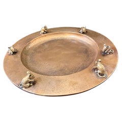 "The Mice Will Play" Decorative Heavy Bronze Platter