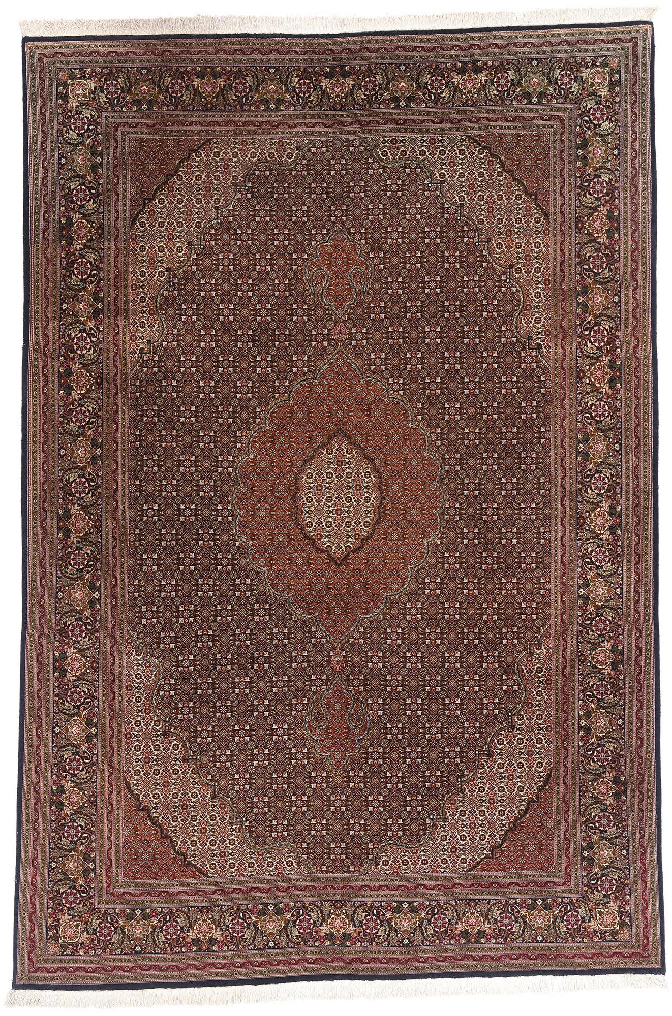 Der Mitternachtsgarten: Ein Vintage Persian Mahi Tabriz Meisterwerk