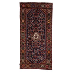 The Midnight Reverie: Vintage Persian Hamadan Masterpiece of Stately Elegance