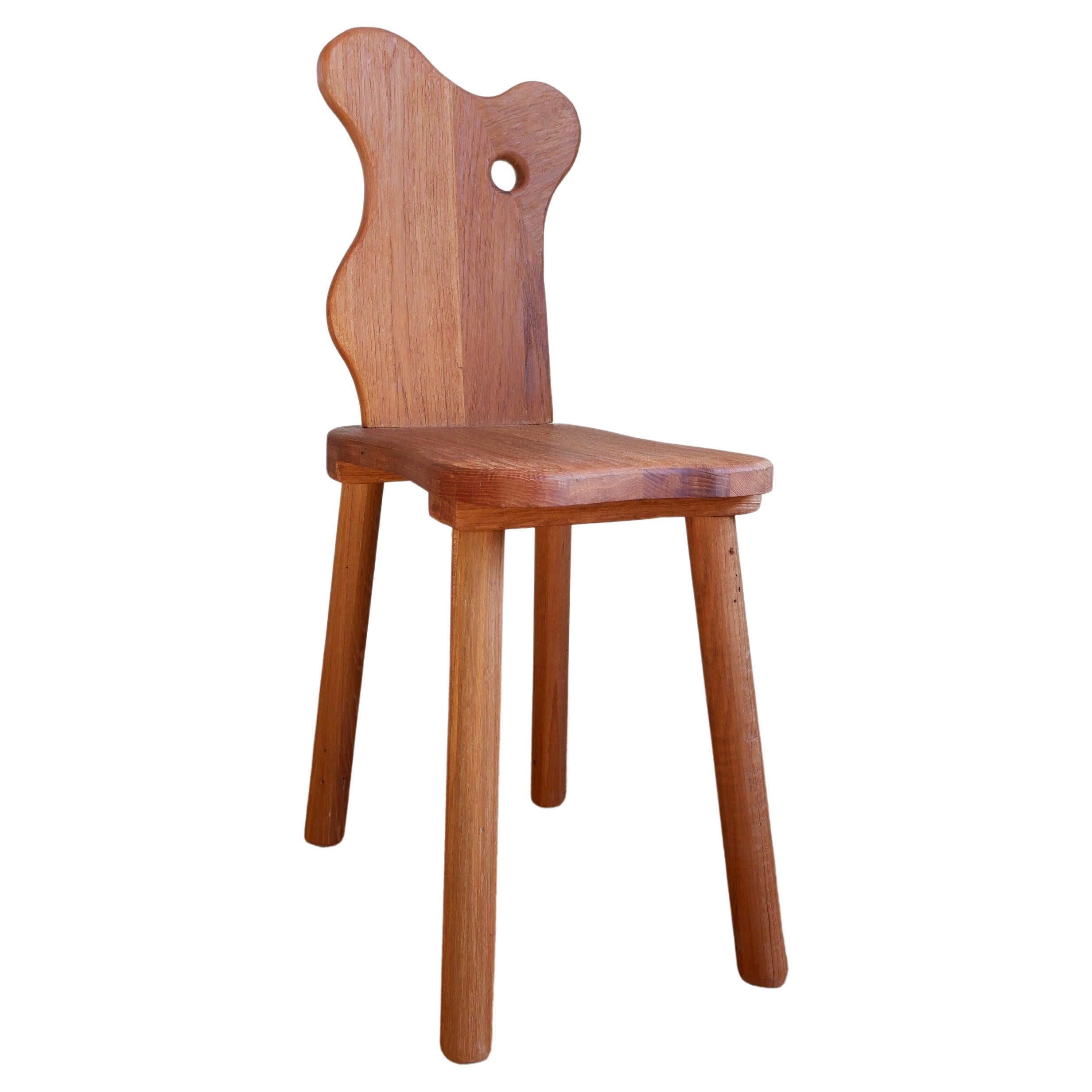 The Milking Stool, by Josh Page Studio. Side chair in Sapele wood