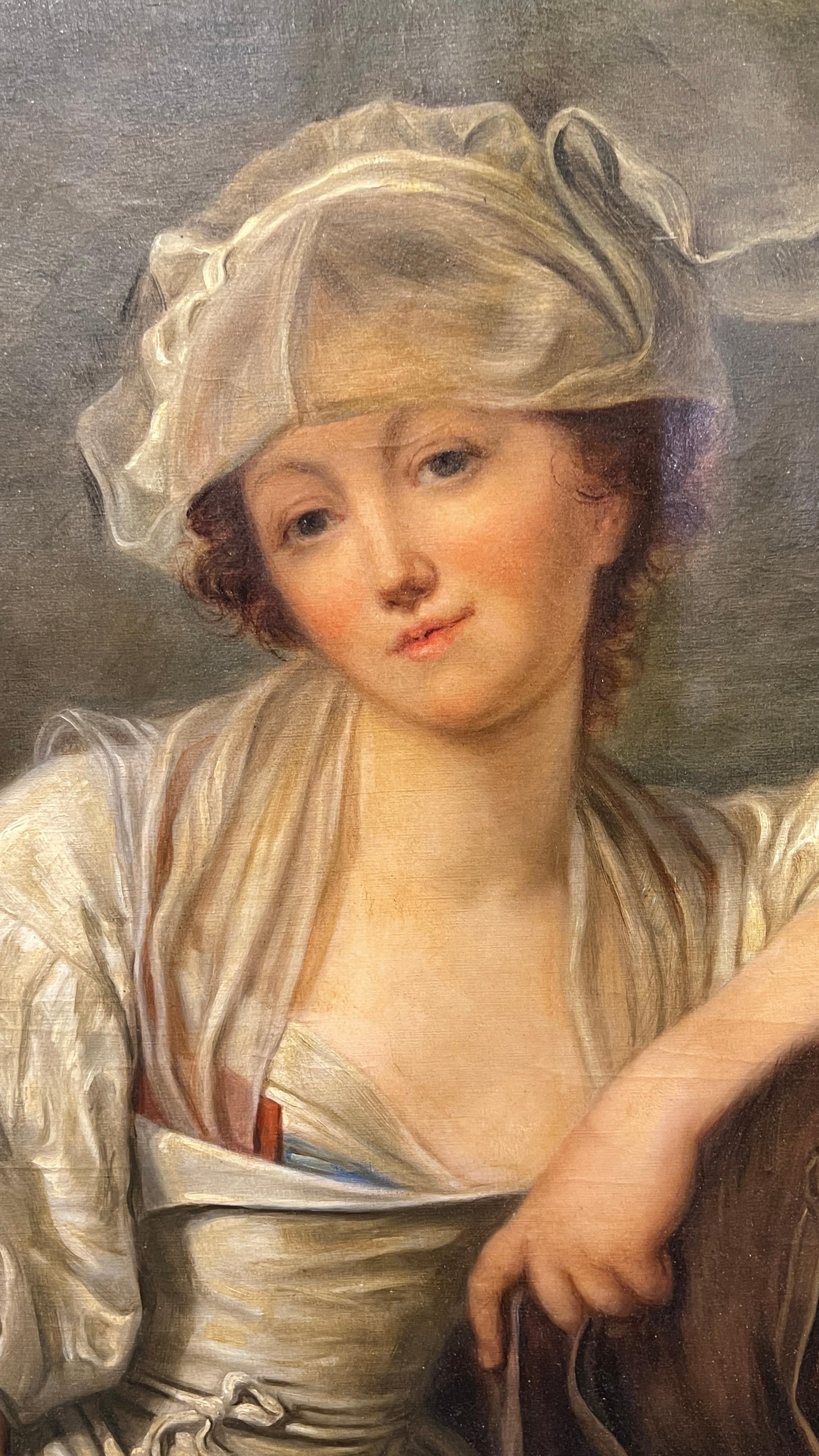 XIXe siècle La sirène laiteuse d'après Jean Baptiste Greuze