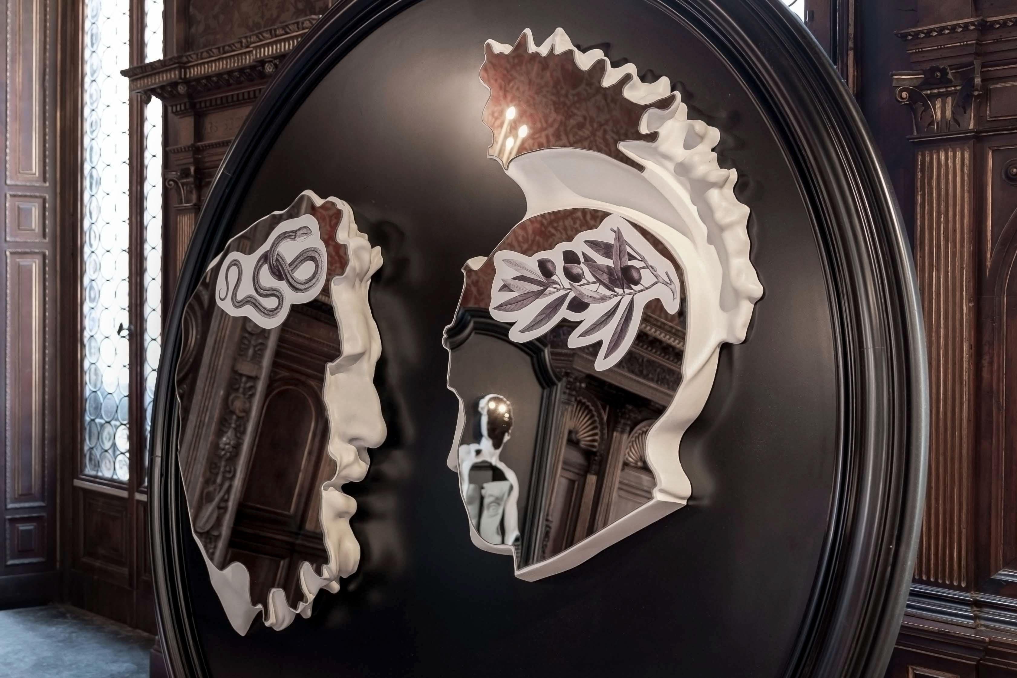 Ceramic Functional Sculpture Mirror with Augmented Reality by Eduard Locota For Sale