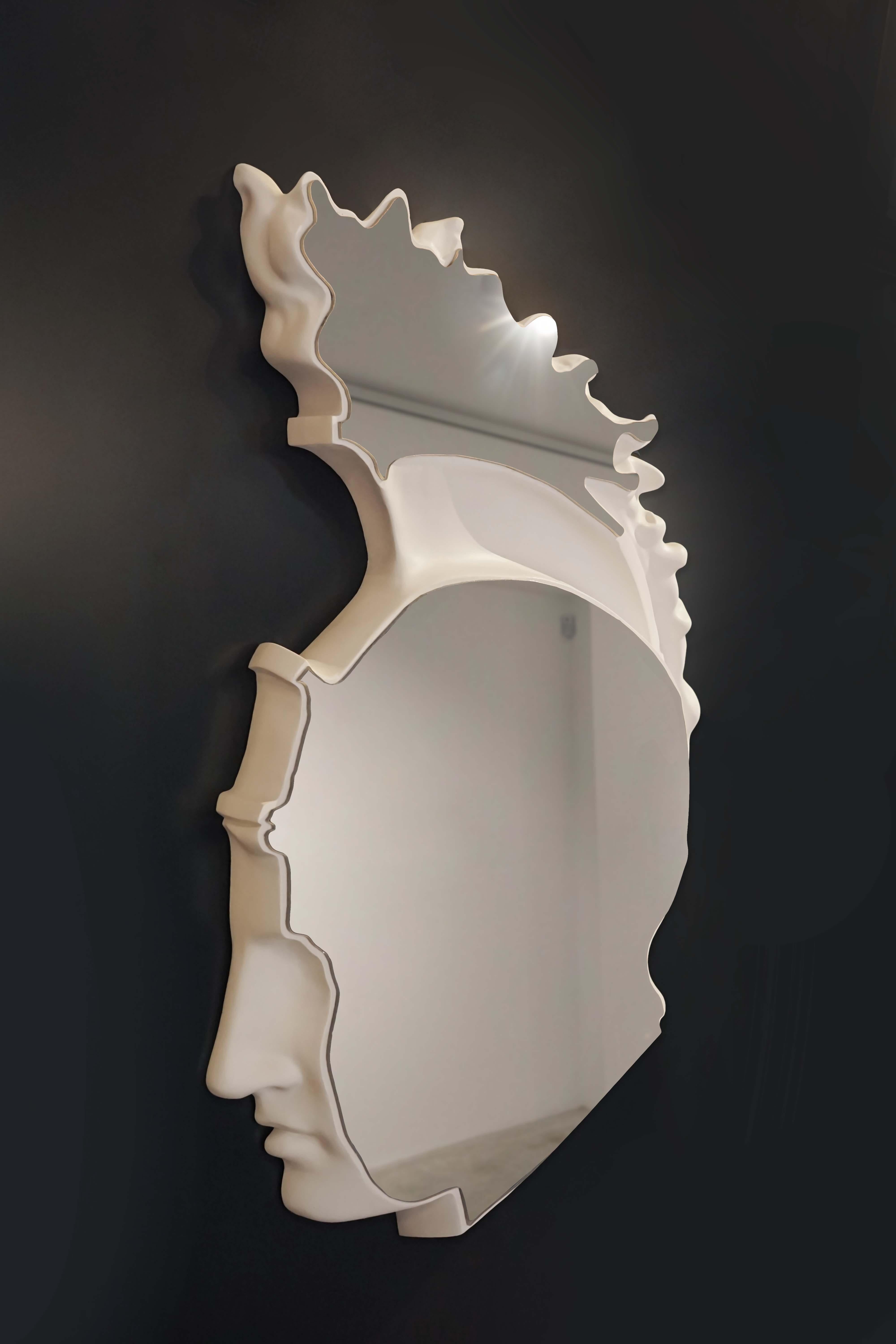 Contemporary Functional Sculpture Mirror with Augmented Reality by Eduard Locota For Sale