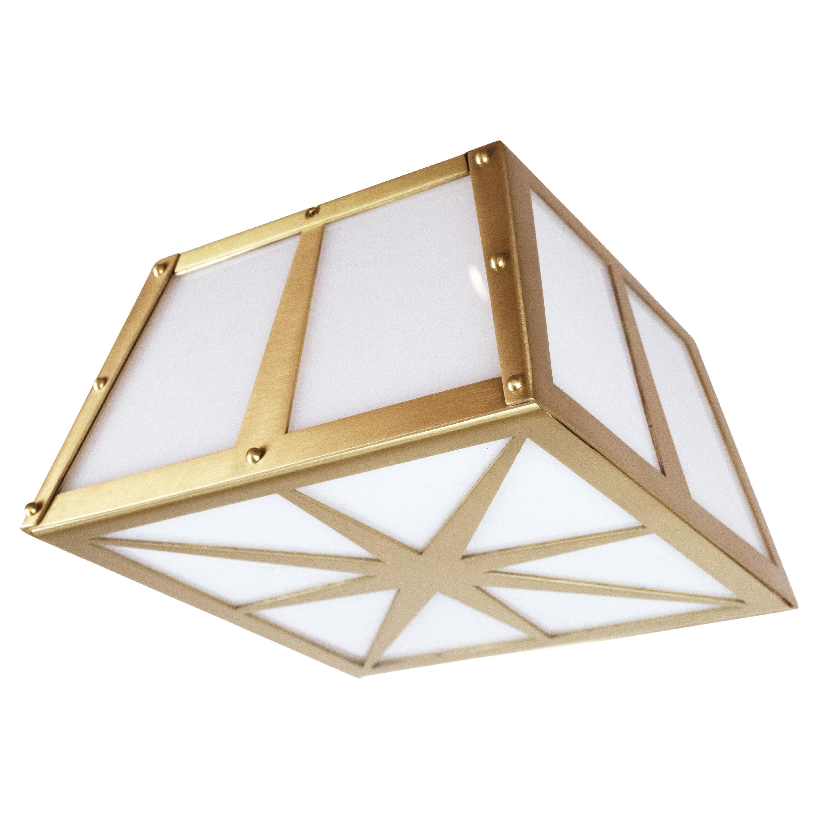 The Mini Compass Flush Mount by David Duncan Studio For Sale