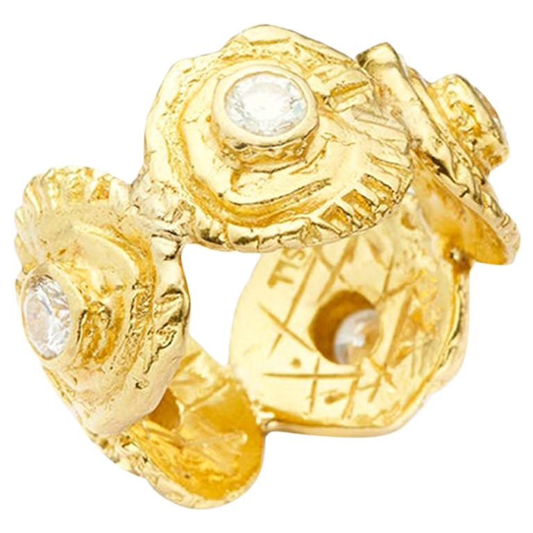 Susan Lister Locke The Minou Ring Set with 1.19 Carat Diamonds in 18 Karat Gold For Sale