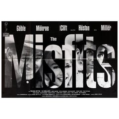 Vintage "The Misfits" R1990s French Half Grande Film Poster