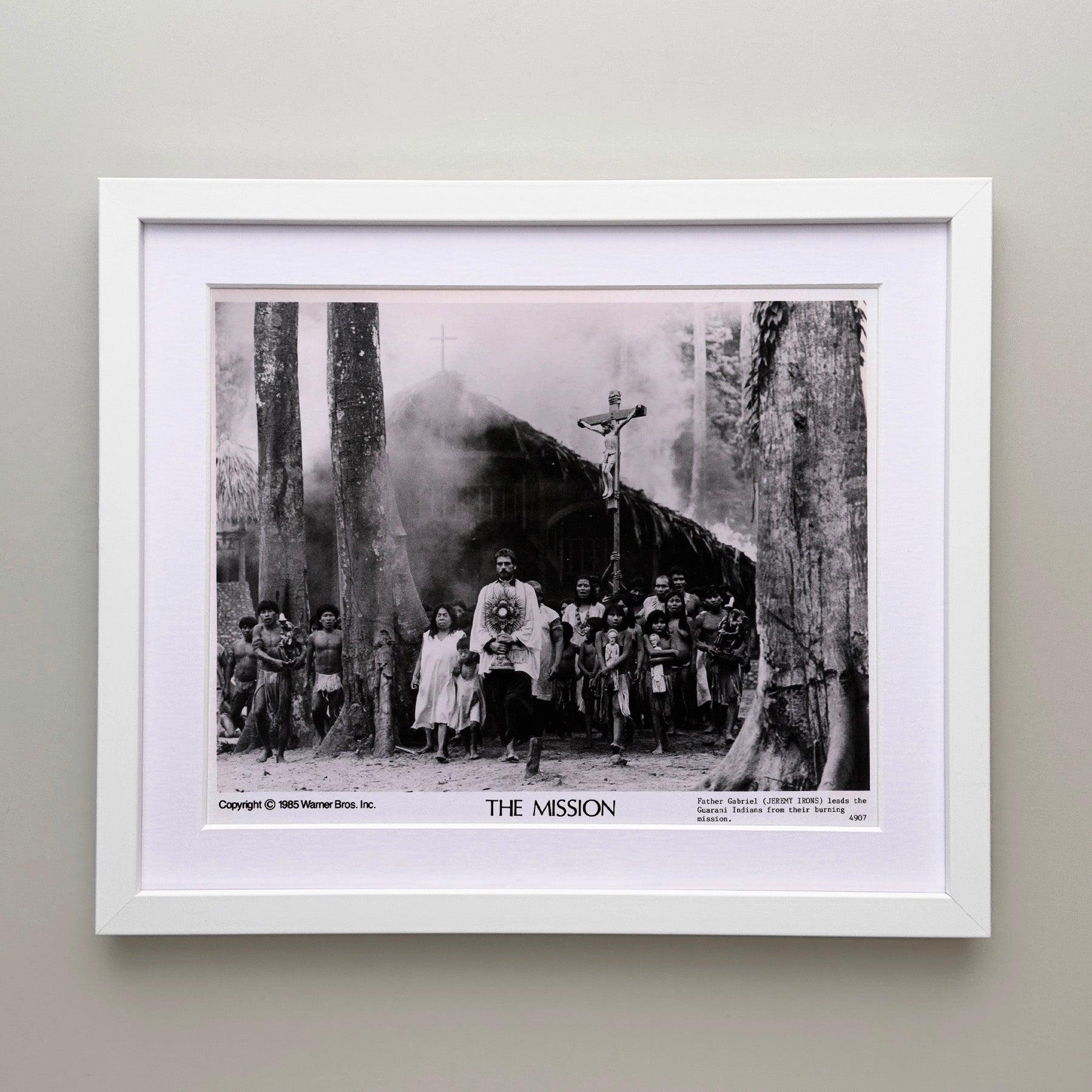Américain The Mission 1986 Publicity Film Movie Press Still Framed en vente