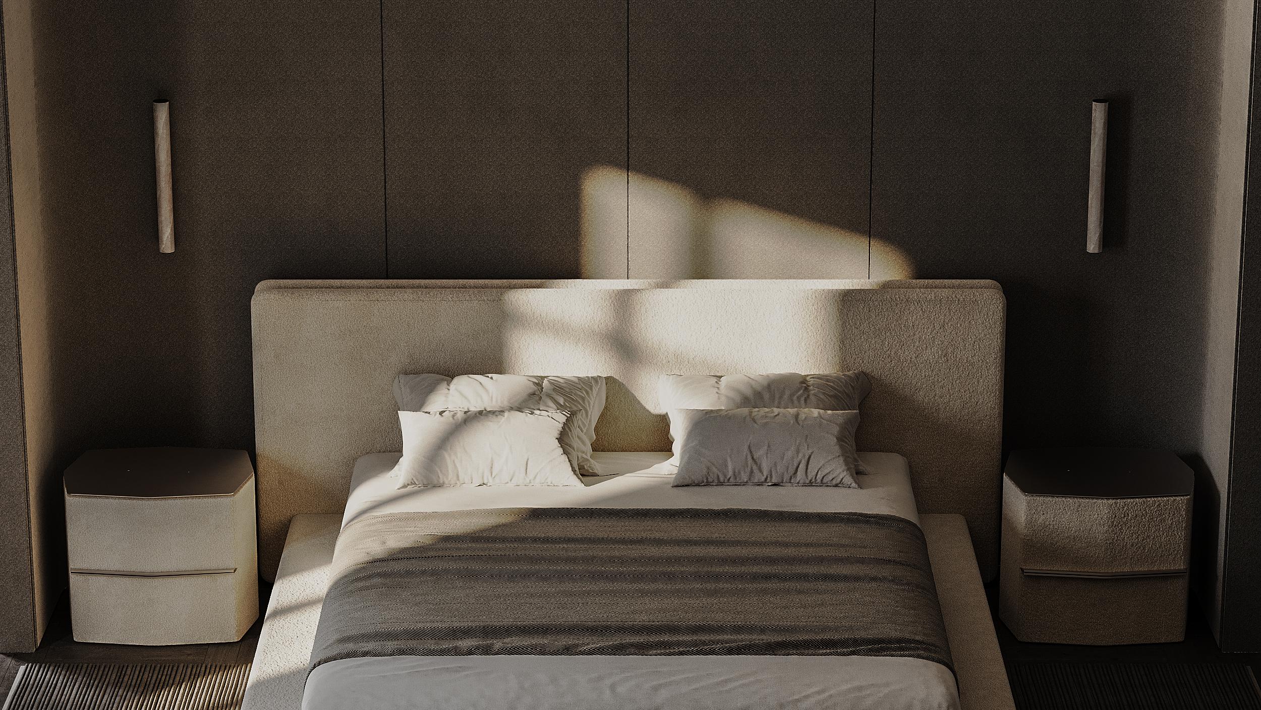 Coton Le lit moderne 