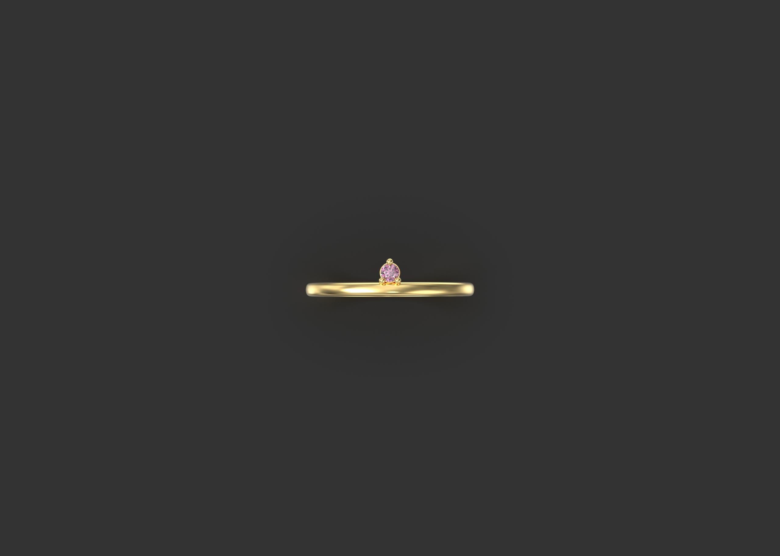 For Sale:  The Modern Solitaire Ring in Gold, 14k Yellow Gold 3