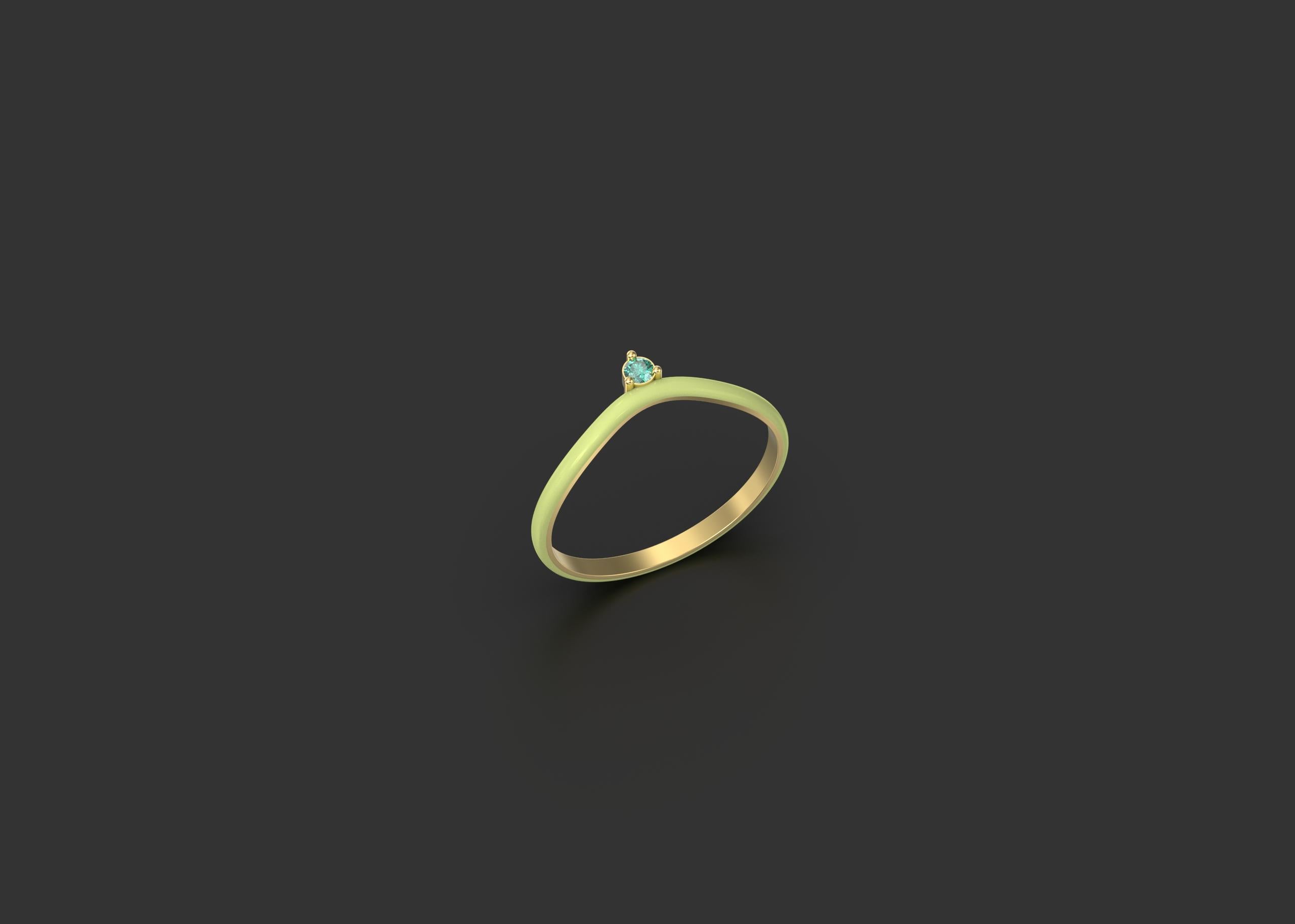 For Sale:  Modern Wave Ring in Gold, 14k Yellow Gold 4