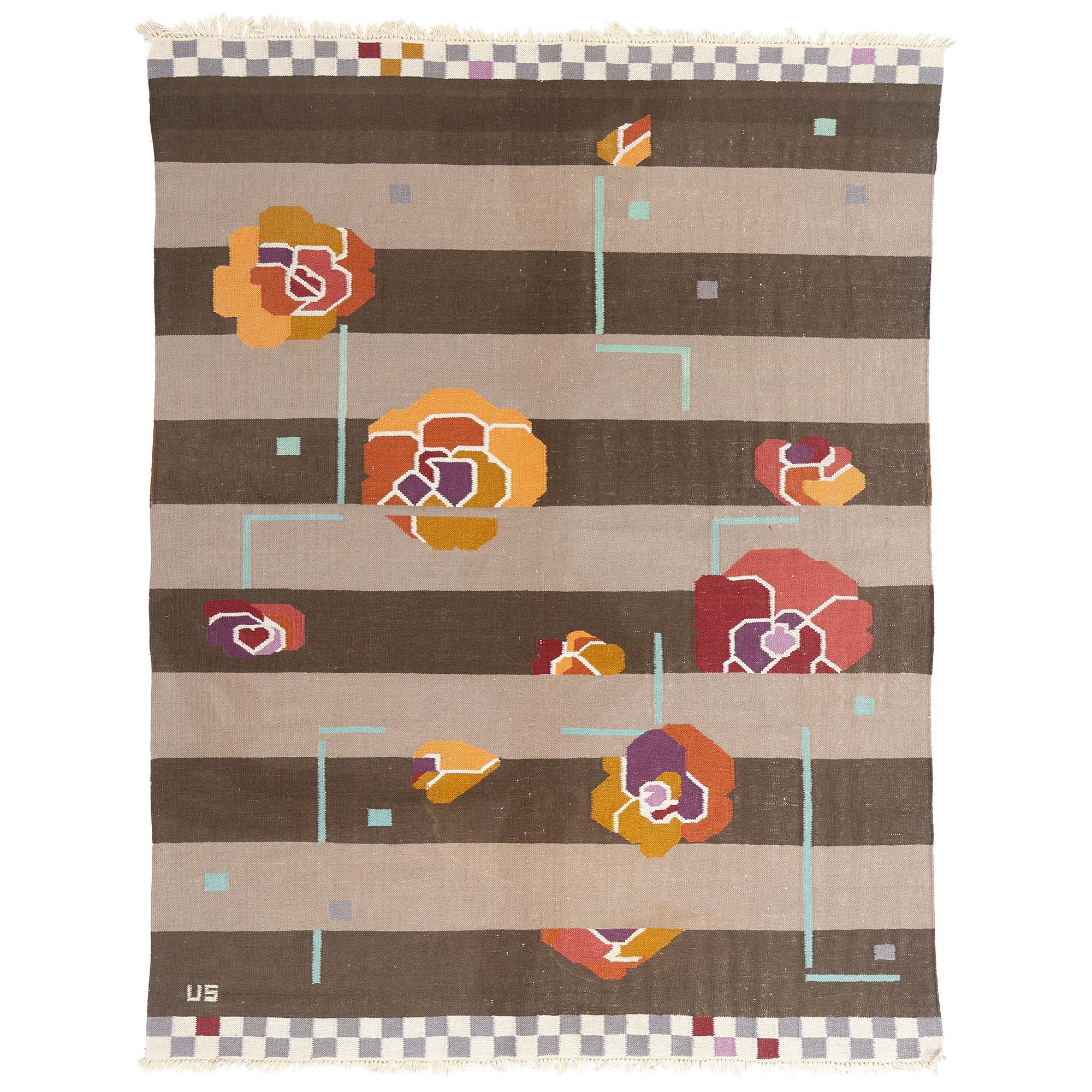 The Modernist Bloom Sonata: A Swedish Rollakan Masterpiece of Nordic Abstraction For Sale