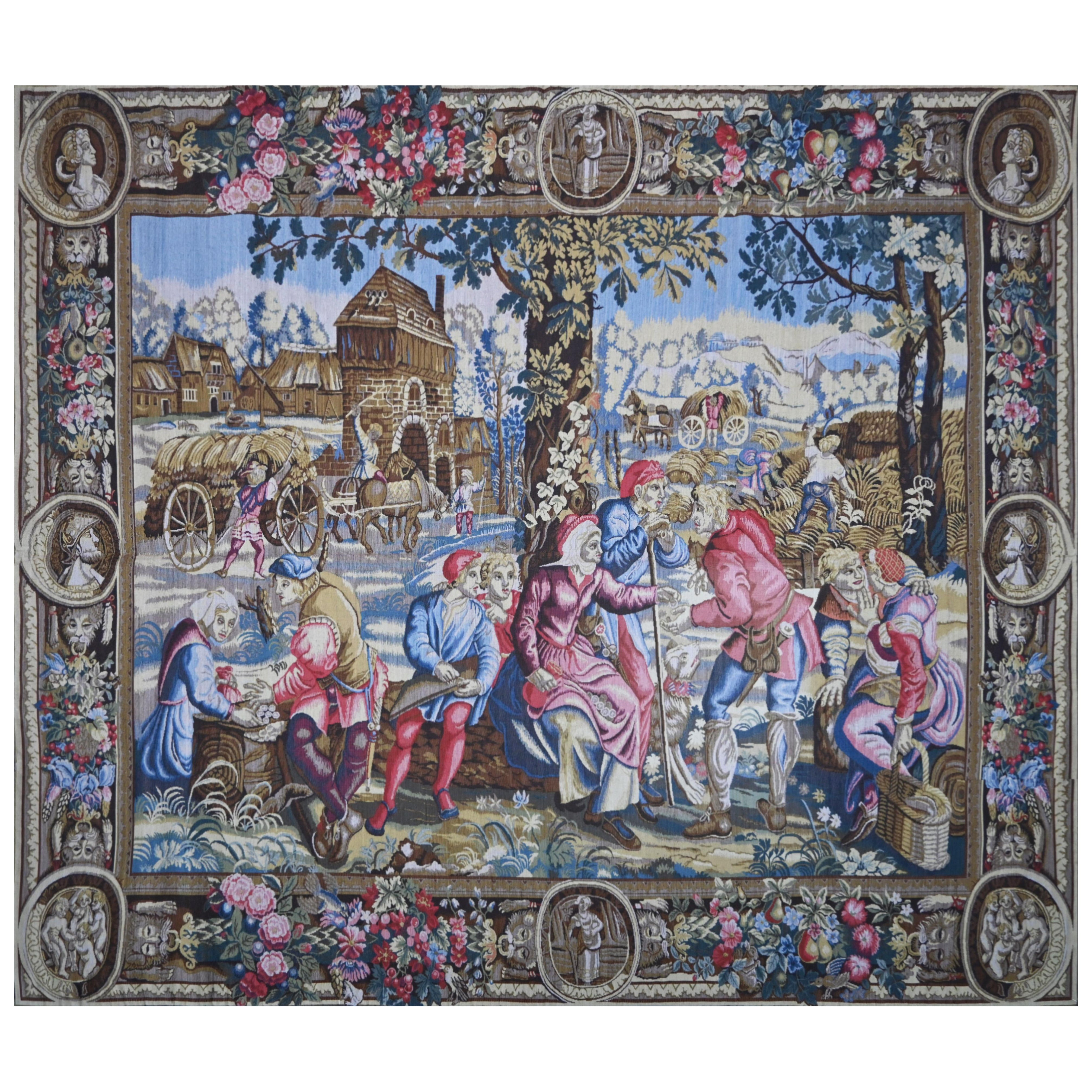 The "Mois Lucas" Suite - Fine Jacquard Tapestry, The Month of June - N° 1619 For Sale