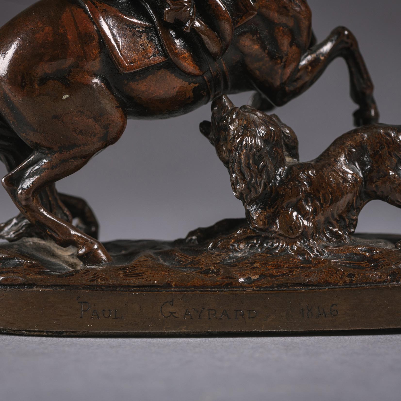 Patiné Le Cavalier des singes - Paul Joseph Raymond Gayrard (1807 - 1855) en vente