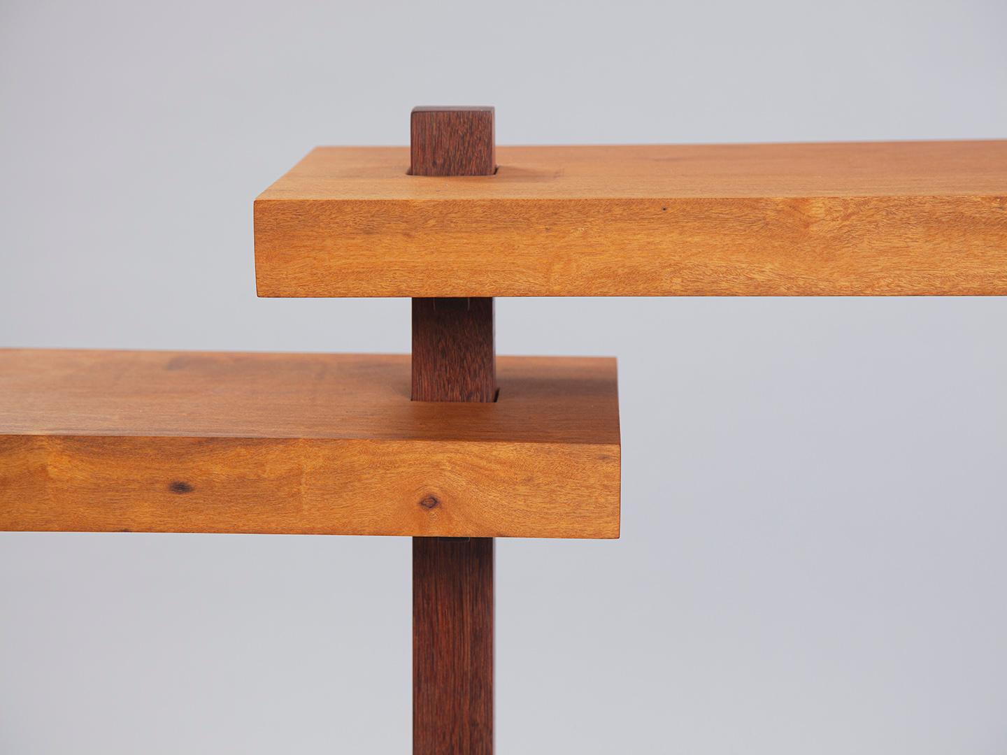 Console murale monopied en bois dur en vente 5