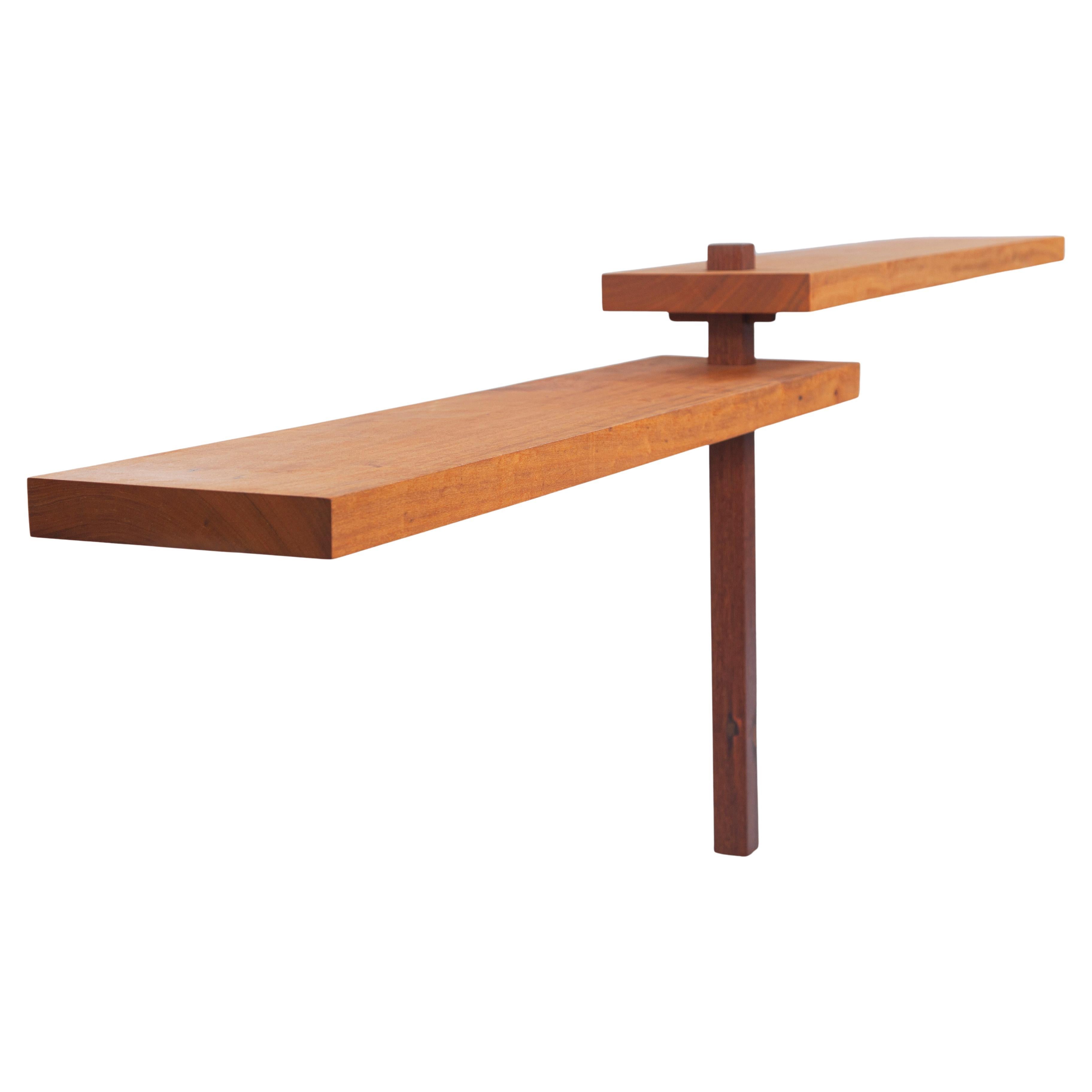 The Mono-leg Wall Console in hardwood For Sale