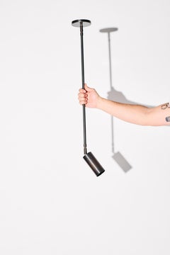 The Mono Light Collection - Minimal Blackened Brass Pendant Light