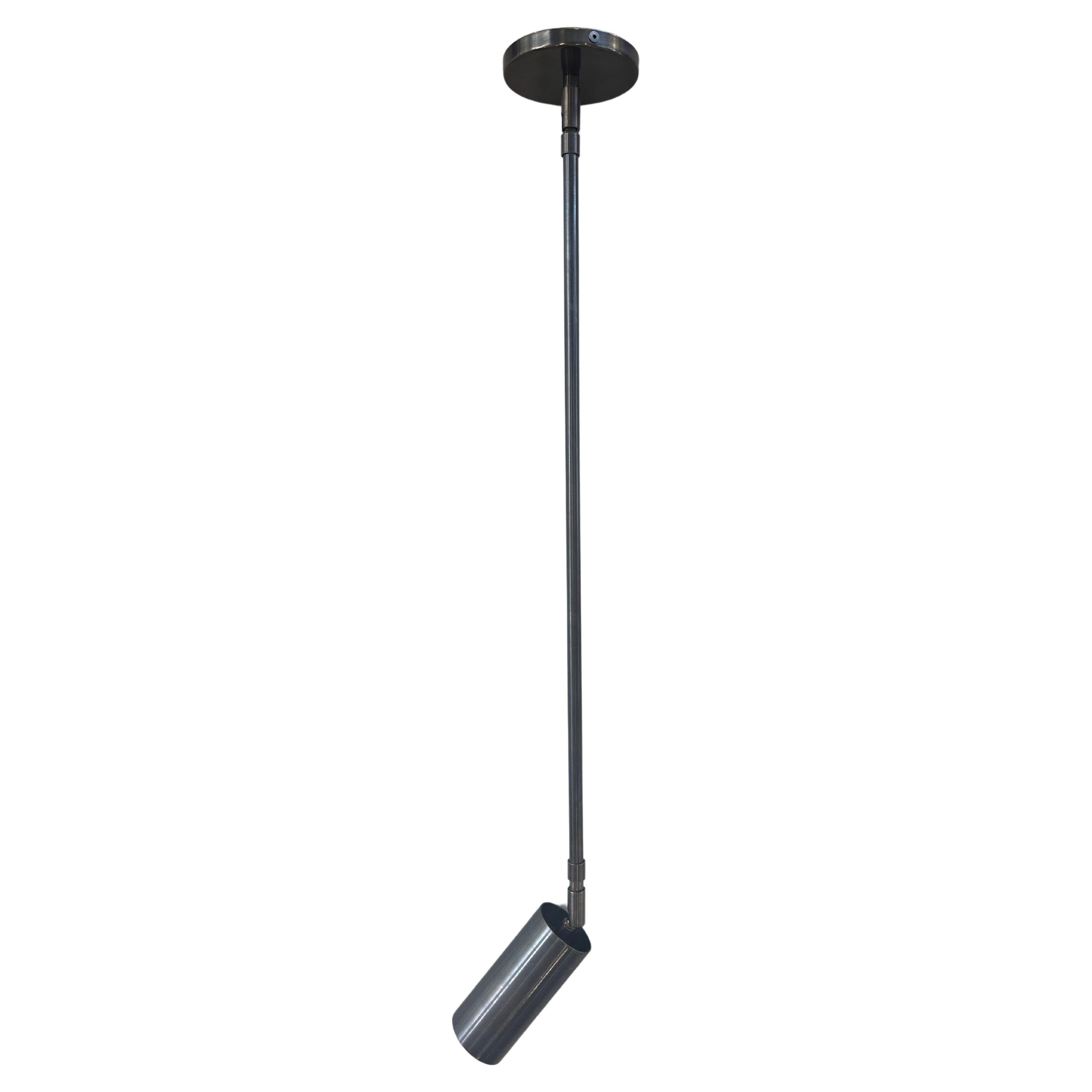 The Mono Light Collection - Minimal Blackened Brass Pendant Light For Sale