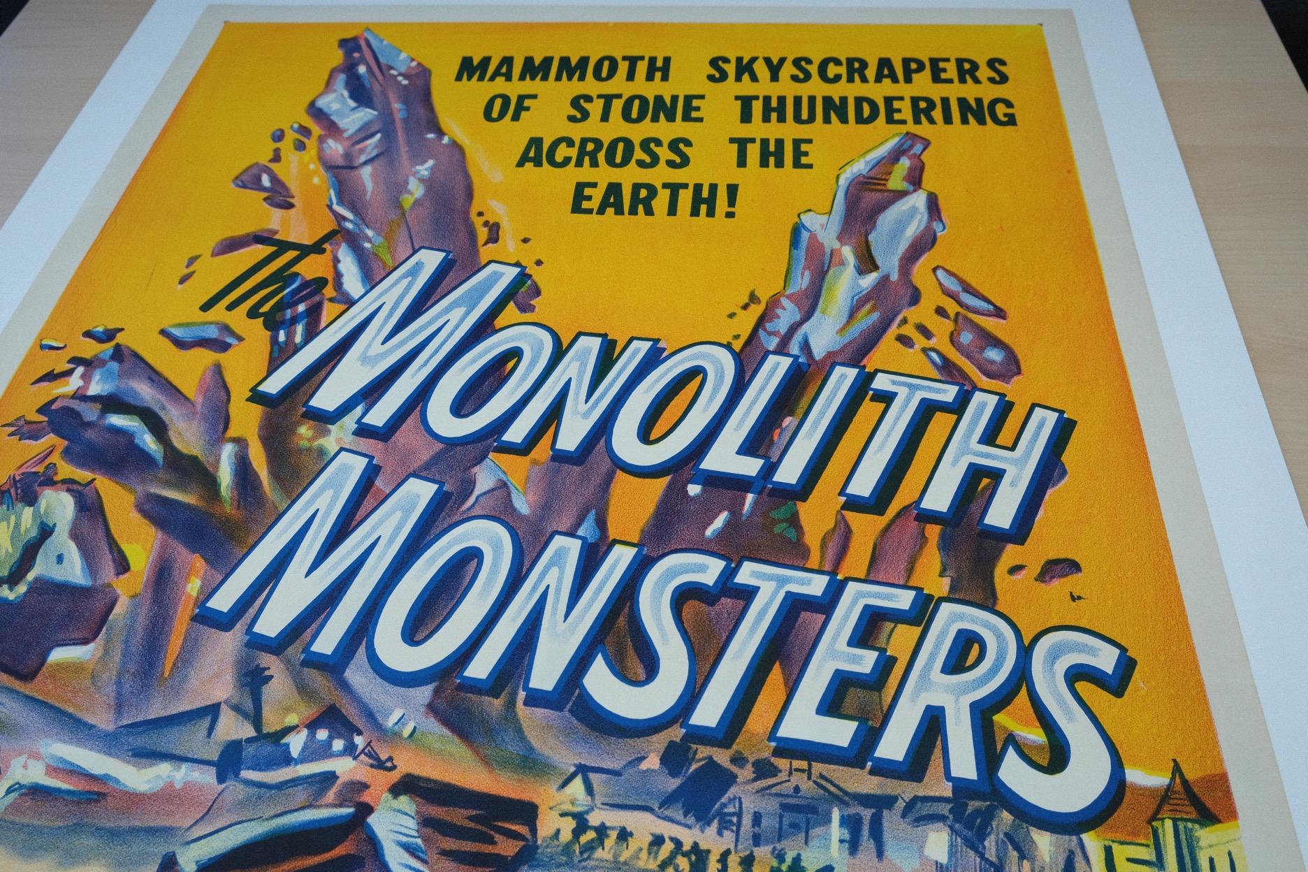Mid-Century Modern The Monolith Monsters '1957' Original Vintage Poster One Sheet For Sale