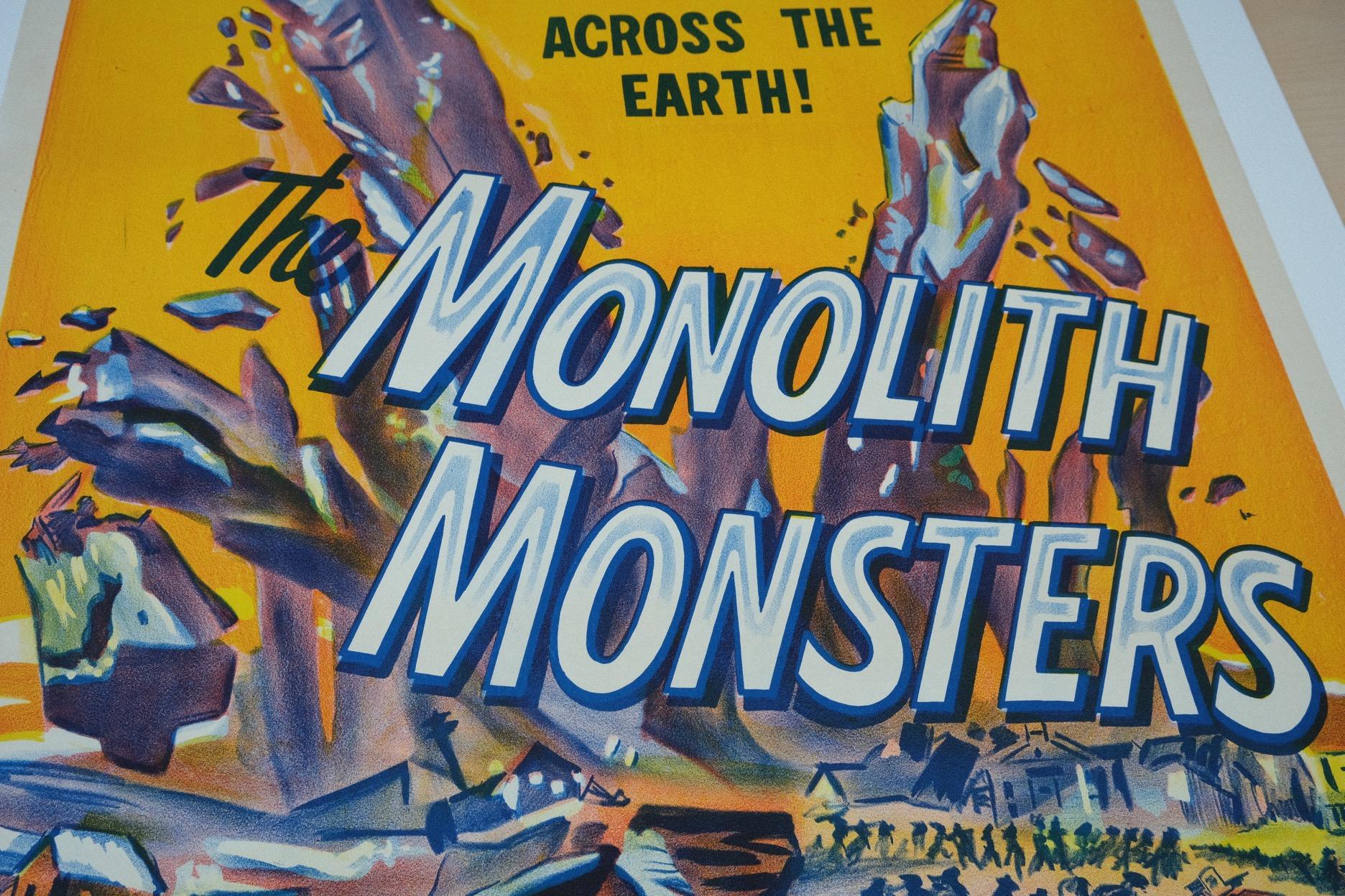 Pressed The Monolith Monsters '1957' Original Vintage Poster One Sheet For Sale
