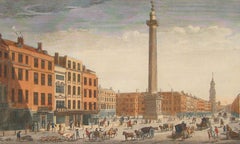 'The Monument of London' Georgian Copper Plate Etching by Thomas Bowles