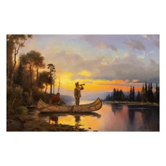 "The Moose Hunter" Original Oil Painting by Greg Parker