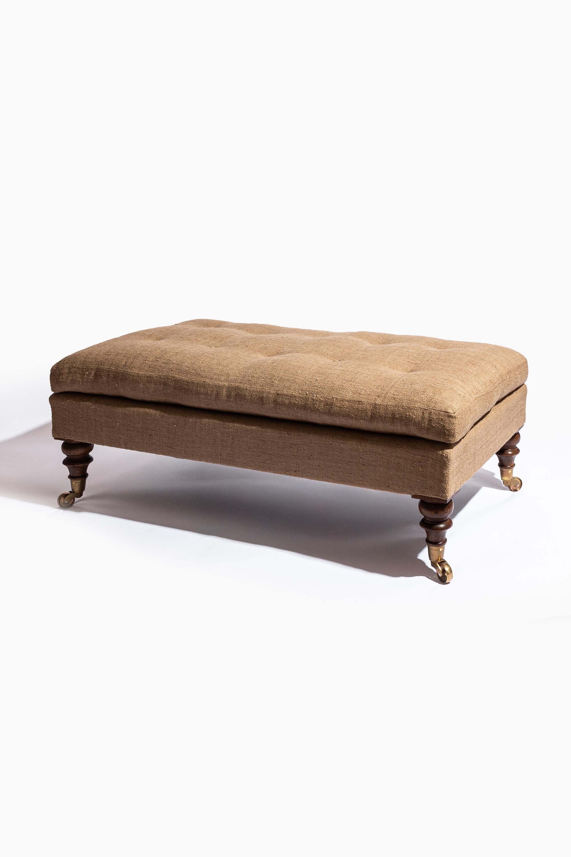 Victorian The Moreton Footstool, a bespoke made Howard-Style footstool For Sale